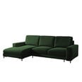 Stūra dīvāns Selsey Mokpeo, tumši zaļš