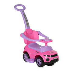 Atstumjams bērnu automobilis-stūmējs ar rokturi Lorelli OFF ROAD, rozā cena un informācija | Rotaļlietas zīdaiņiem | 220.lv