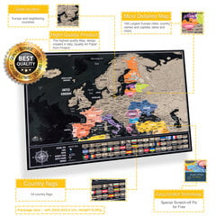 Dzēšama Eiropas karte cena un informācija | Pasaules kartes | 220.lv