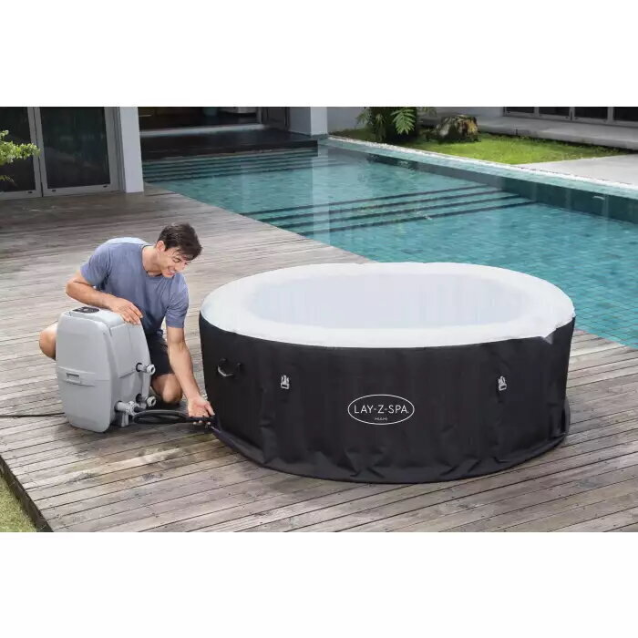 Masāžas baseins ar filtru Bestway LAY-Z-SPA® Miami AirJet™ 180 x 66 cm cena un informācija | Baseini | 220.lv