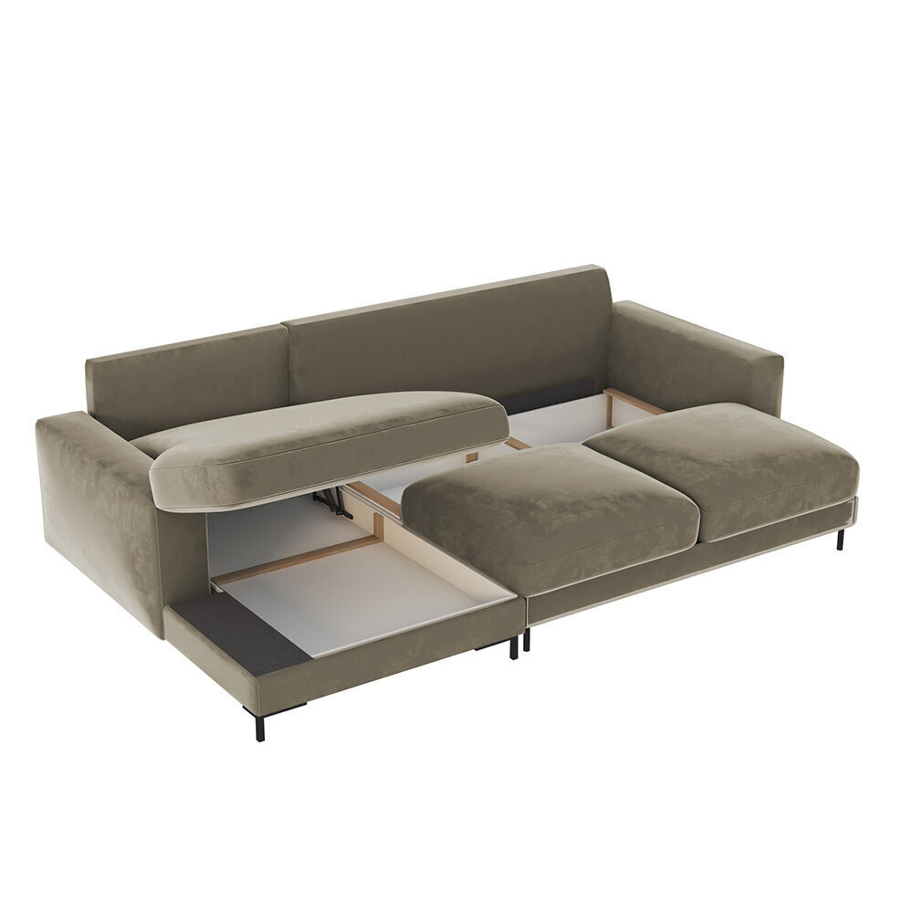 Stūra dīvāns Selsey Mokpeo, smilškrāsas cena un informācija | Stūra dīvāni | 220.lv