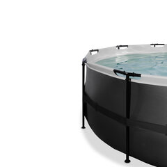 Каркасный бассейн с фильтром Exit Leather ø427x122 см, черный цена и информация | Бассейны | 220.lv