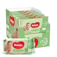 Влажные салфетки Huggies NATURAL CARE 10x56шт цена и информация | Одноразовые пеленки и влажные салфетки | 220.lv