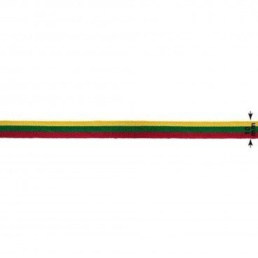 Lietuvas Republikas trīskrāsu lente 10 mm, 1 m цена и информация | Karogi un aksesuāri | 220.lv