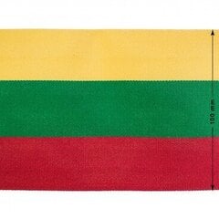Lietuvas Republikas trīskrāsu lente 100 mm, 1 m cena un informācija | Karogi un aksesuāri | 220.lv