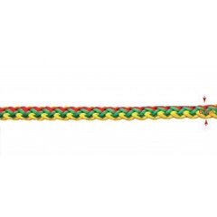 Lietuvas Republikas trīskrāsu virve 4 mm, 1 m cena un informācija | Karogi un aksesuāri | 220.lv