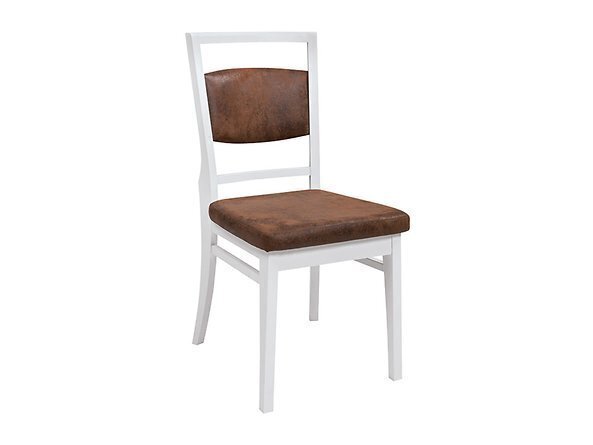 2-u krēslu komplekts BRW Kalio, brūns/balts cena un informācija | Virtuves un ēdamistabas krēsli | 220.lv