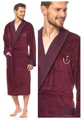 Vīriešu peldmētelis 9102 Bordo цена и информация | Vīriešu halāti, pidžamas | 220.lv