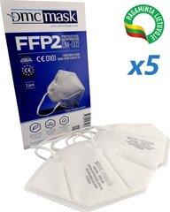 FFP2 respiratori, 5 x 2 gab. cena un informācija | Galvas aizsargi | 220.lv