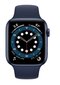 Apple Watch Series 6 M06Q3EL/A 40mm, Smart watches, GPS (satellite), LTPO OLED, Touchscreen, Heart rate monitor, Waterproof, Bluetooth, Wi-Fi, eSIM, Blue, Deep Navy цена и информация | Viedpulksteņi (smartwatch) | 220.lv