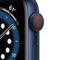 Apple Watch Series 6 M06Q3EL/A 40mm, Smart watches, GPS (satellite), LTPO OLED, Touchscreen, Heart rate monitor, Waterproof, Bluetooth, Wi-Fi, eSIM, Blue, Deep Navy цена и информация | Viedpulksteņi (smartwatch) | 220.lv