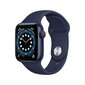 Apple Watch Series 6 M06Q3EL/A 40mm, Smart watches, GPS (satellite), LTPO OLED, Touchscreen, Heart rate monitor, Waterproof, Bluetooth, Wi-Fi, eSIM, Blue, Deep Navy цена и информация | Viedpulksteņi (smartwatch) | 220.lv