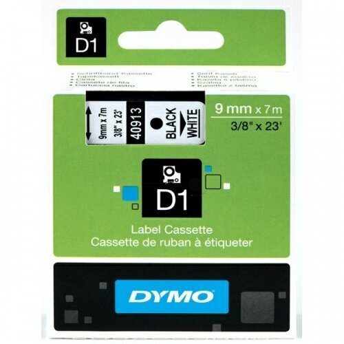 Dymo lente D1, melna/balta (40913) цена и информация | Tintes kārtridži | 220.lv