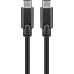 Зарядный кабель Goobay 38873 USB-C-USB-C, 1M, 5A, 3.2 GEN, черный цена и информация | Кабели для телефонов | 220.lv