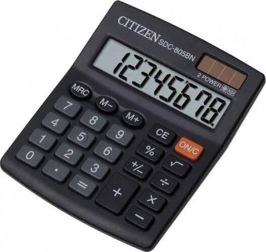 Kalkulators Citizen SDC 805BN, 8 cipari cena un informācija | Kancelejas preces | 220.lv