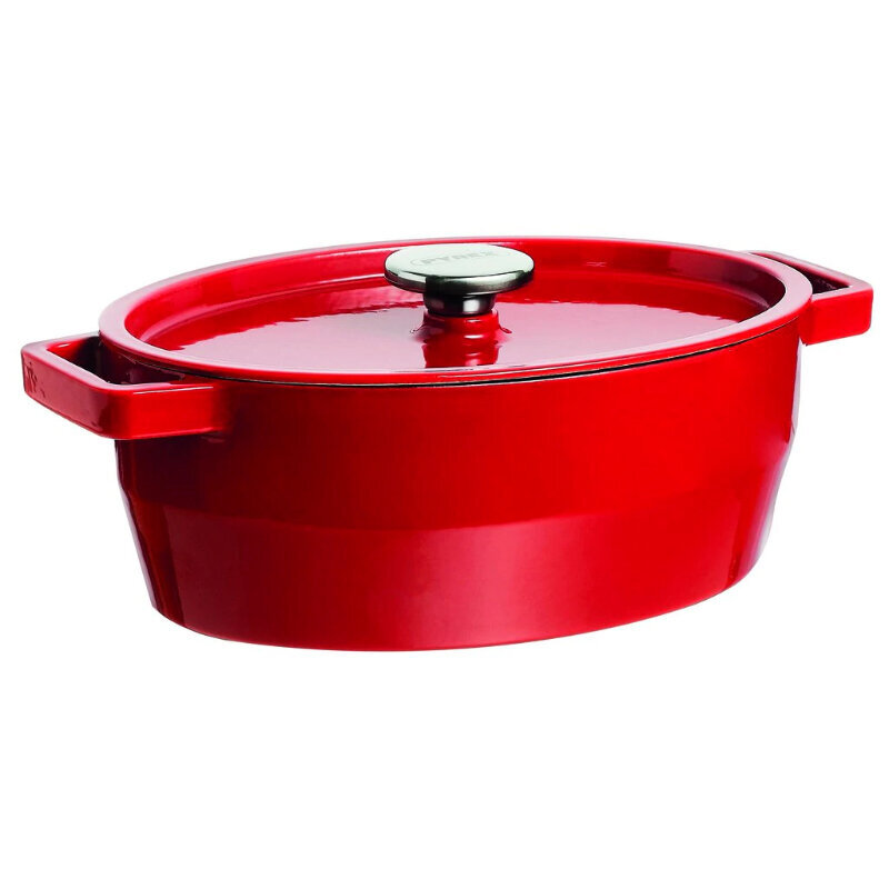 Pyrex SLOWCOOK čuguna katls 29cm. 3,8l ovāls, sarkans цена и информация | Katli, tvaika katli | 220.lv