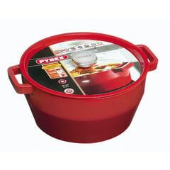 Кастрюля чугунная Pyrex SLOWCOOK 28см, 6,3л красная цена и информация | Кастрюли, скороварки | 220.lv