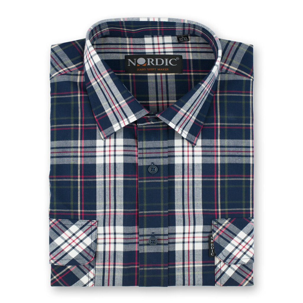 Vīriešu krekls NORDIC, taisns siluets - ar garām piedurknēm цена и информация | Vīriešu krekli | 220.lv