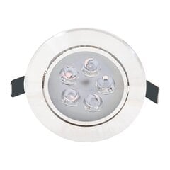Iebūvējamais apaļš metāls LED gaismeklis "LENS" 5 W цена и информация | Монтируемые светильники, светодиодные панели | 220.lv