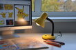 G.LUX XGD-2028 galda lampa, dzeltenā cena un informācija | Galda lampas | 220.lv