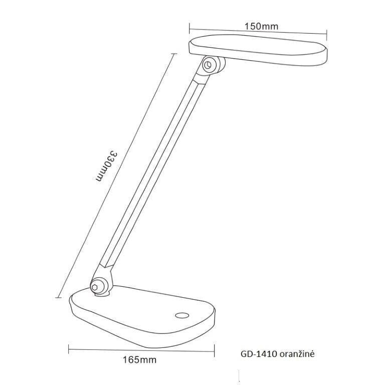 G.LUX GD-1410 LED 5W galda lampa, oranžā cena un informācija | Galda lampas | 220.lv