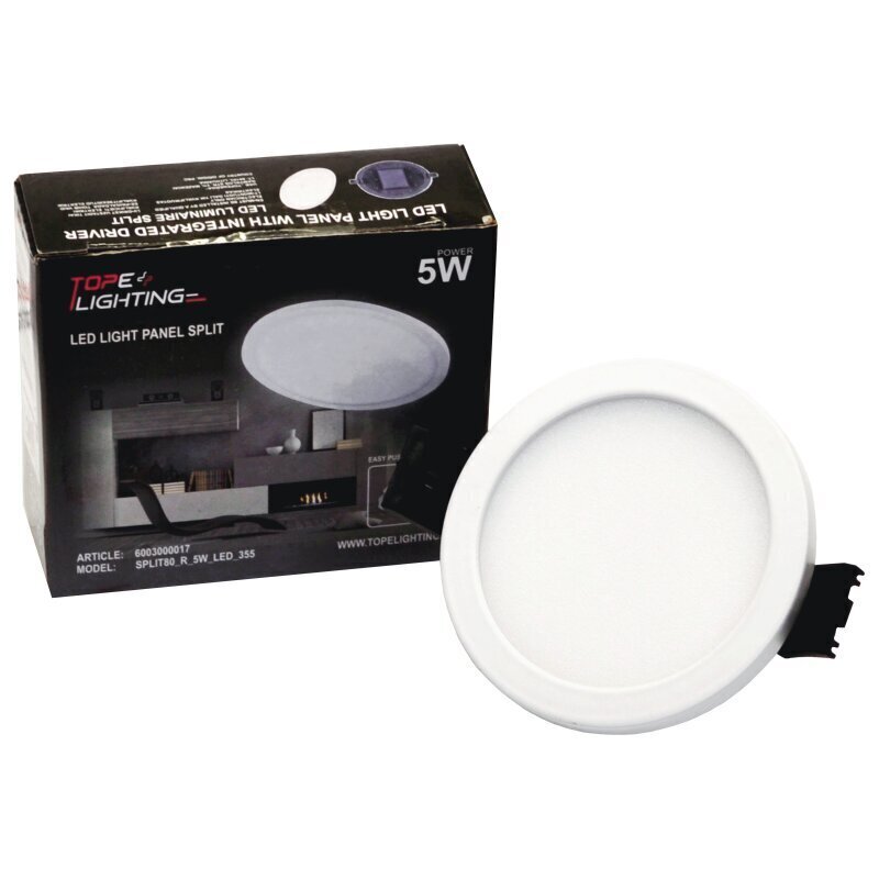Iebūvējamais apaļš LED panelis "SPLIT" 5W cena un informācija | Iebūvējamās lampas, LED paneļi | 220.lv