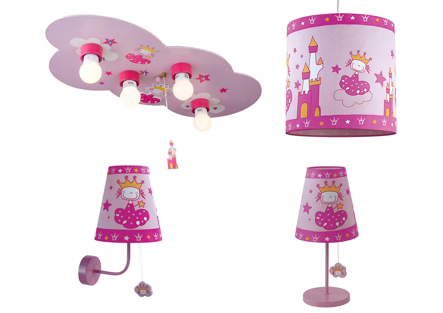 G.LUX bērnu lampa GM-191/1 Princess cena un informācija | Lampas bērnu istabai | 220.lv