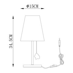 G.LUX bērnu lampa GM-191/1T Princess cena un informācija | Lampas bērnu istabai | 220.lv