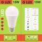 LED spuldzes 15W 10 gab. G.LUX GR-LED-A60-15W 3000K цена и информация | Spuldzes | 220.lv