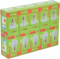 Светодиодные лампы G. LUX GR-LED-G45-E27-6W-3000K, 10шт. Упаковка цена и информация | Лампочки | 220.lv