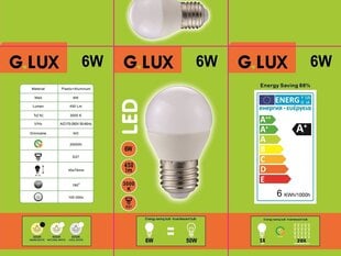 LED spuldzes G.LUX GR-LED-G45-E27-6W-3000K, 10 gab.. Iepakojums цена и информация | Лампочки | 220.lv