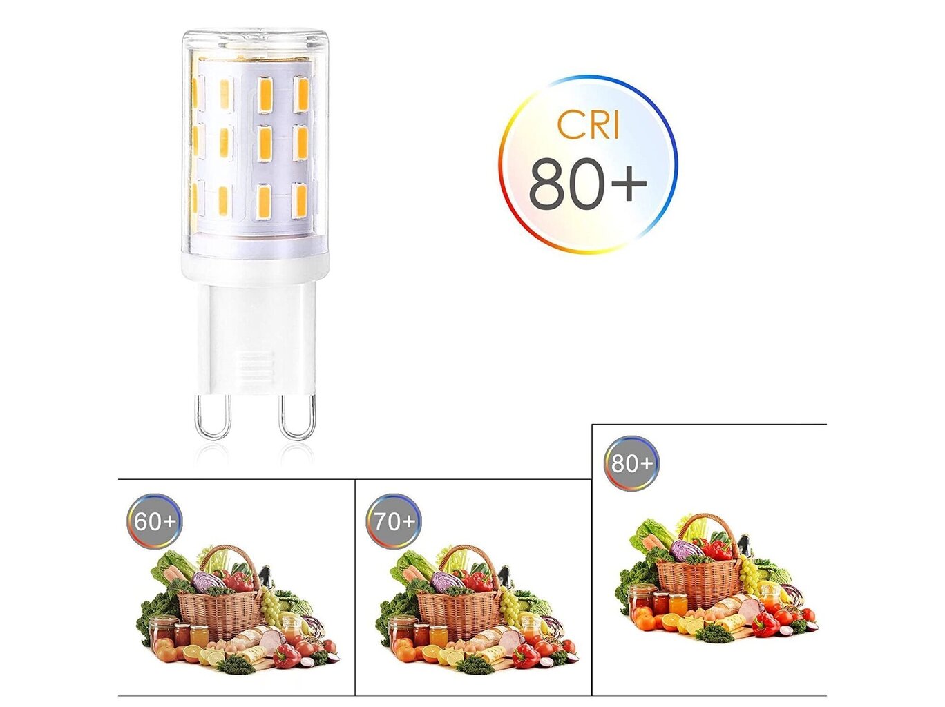 LED spuldzes G.LUX GR-LED-G9-4W 3000K, 10 gab.. цена и информация | Spuldzes | 220.lv