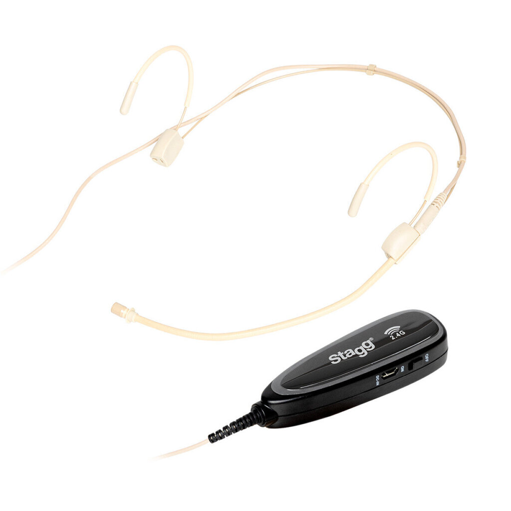 Bezvadu mikrofons uz auss (headset) Stagg SUW 12H-BE (miesas krāsas) цена и информация | Mikrofoni | 220.lv