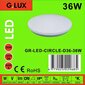 LED lampa G.LUX GR-LED-CIRCLE-36W cena un informācija | Griestu lampas | 220.lv