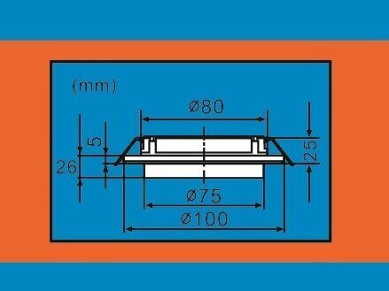 Iebūvējamais gaismeklis DGX/E + DFF/FR 13W cena un informācija | Iebūvējamās lampas, LED paneļi | 220.lv