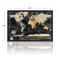 Dzēšama pasaules karte ar rāmi 73x3x53cm цена и информация | Pasaules kartes | 220.lv