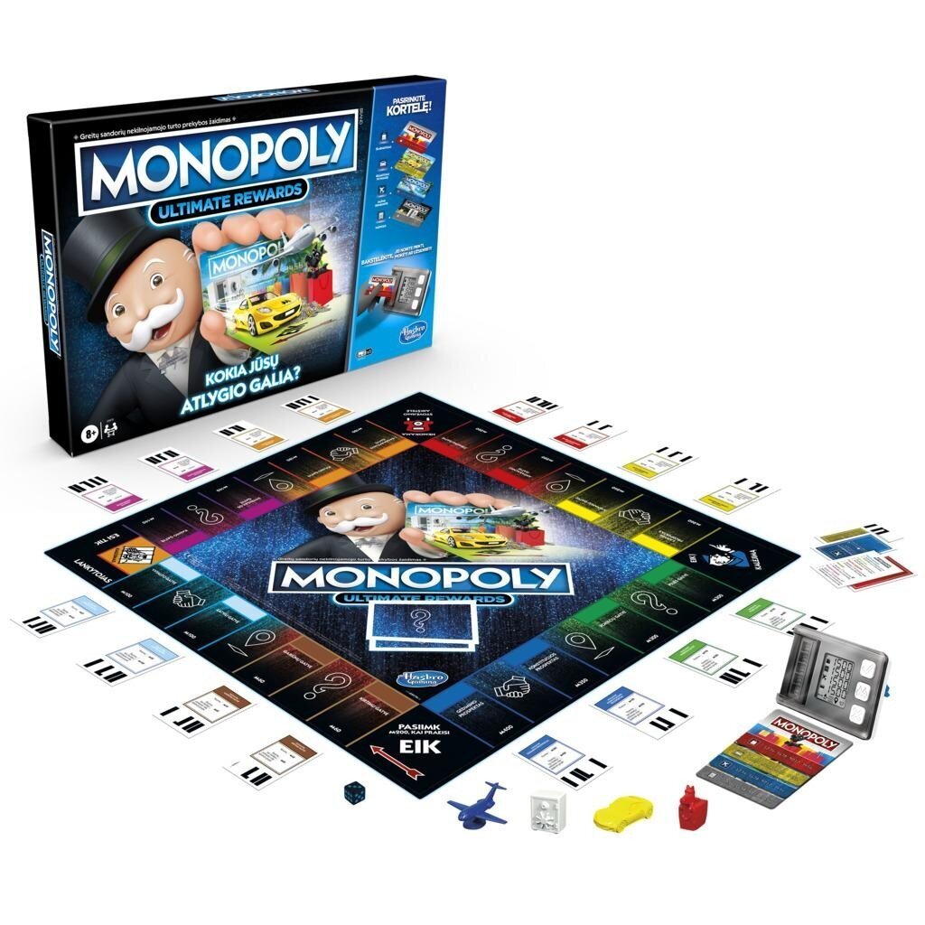 Galda spēle Monopols ar elektronisko banku Hasbro Monopoly Ultimate Rewards, LT cena un informācija | Galda spēles | 220.lv