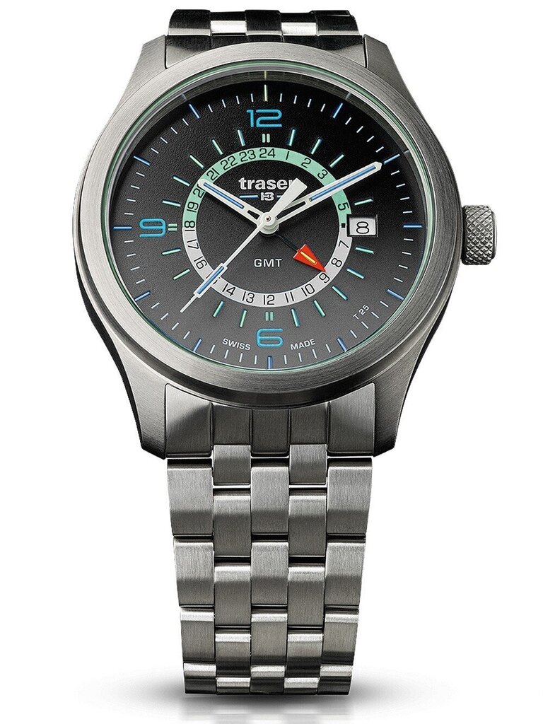 Vīriešu pulkstenis Traser P59 Aurora GMT Anthr cena un informācija | Vīriešu pulksteņi | 220.lv