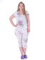 Sieviešu plāna pidžama Pidzaama house, balta ar rozēm cena un informācija | Naktskrekli, pidžamas | 220.lv