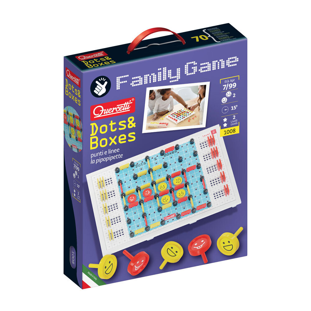 Ģimenes galda spēle Quercetti Dots & Boxes cena un informācija | Galda spēles | 220.lv