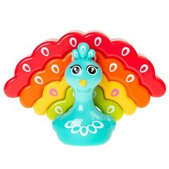 Izglītojoša saliekama rotaļlieta Varavīksne - Pāvs Smiki Rainbow Peacock cena un informācija | Rotaļlietas zīdaiņiem | 220.lv