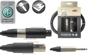 Stagg, Aux 6.35 mm/XLR, 3 m cena un informācija | Kabeļi un vadi | 220.lv