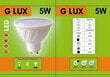 LED spuldzes G.LUX GR-LED-GU10-PA-5W 3000K, 10 gab.. Iepakojums cena un informācija | Spuldzes | 220.lv