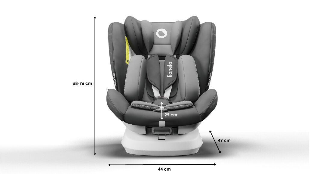 Autokrēsliņš Lionelo Bastiaan One Isofix, 0-36 kg, Grey Graphite cena un informācija | Autokrēsliņi | 220.lv