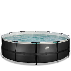 Каркасный бассейн с песочным фильтром Exit Leather ø488x122 см, черный цена и информация | Бассейны | 220.lv