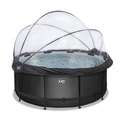 Каркасный бассейн с песочным фильтром и навесом Exit Leather, ø360x122 см, черный цена и информация | Бассейны | 220.lv