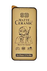 Ekrāna aizsargs piemērots iPhone 12 Pro Max Matte Ceramic, Full Glue, Full Cover cena un informācija | Ekrāna aizsargstikli | 220.lv
