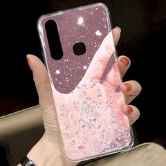 Fusion glue glitter silikona aizsargapvalks Samsung A426 Galaxy A42 5G rozā cena un informācija | Telefonu vāciņi, maciņi | 220.lv