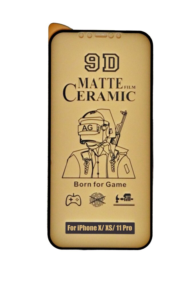 Ekrāna aizsargs piemērots iPhone X/ XS/ 11 Pro Matte Ceramic, Full Glue, Full Cover cena un informācija | Ekrāna aizsargstikli | 220.lv