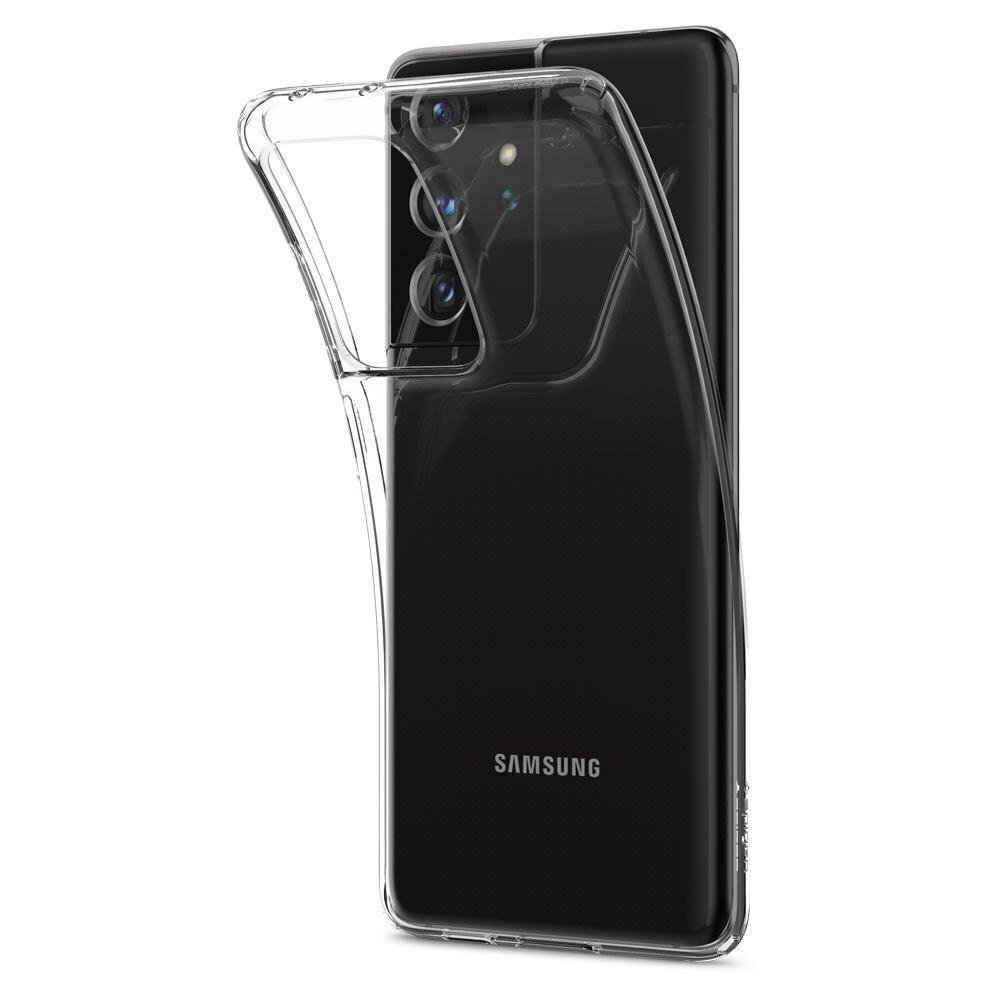 Silikona telefona vāciņš priekš Samsung G998 Galaxy S21 Ultra 5G, Spigen Liquid Crystal, caurspīdīgs cena un informācija | Telefonu vāciņi, maciņi | 220.lv